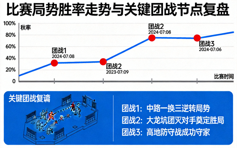 比赛局势胜率走势曲线与关键团战节点复盘图表