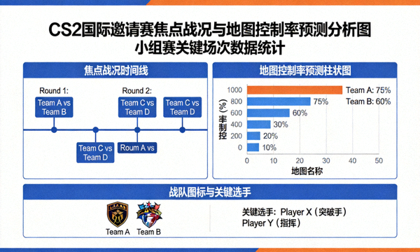 CS2 国际邀请赛焦点战况与地图控制率预测分析图