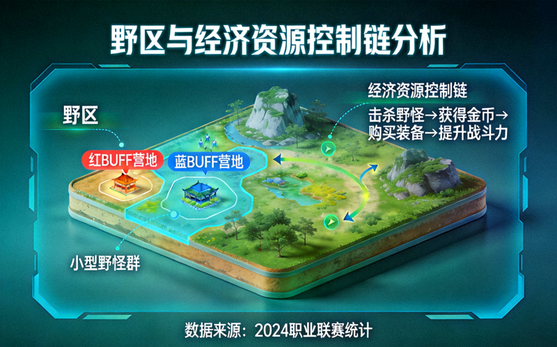 野区与经济资源控制链分析沙盘示意图